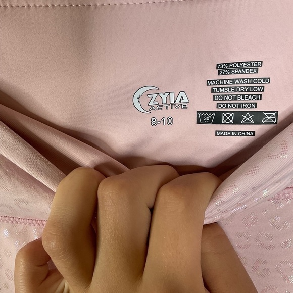 Zyia Active Light n Tight Pink Leopard Unicorn Leggings‎ Size 8-10 - Picture 4 of 4